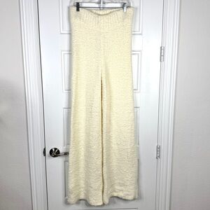 SKIMS Cozy Teddy Knit Pants NEW Size L/XL Bone